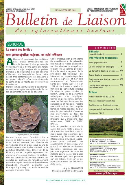 Le bois énergie en Bretagne - Centres Régionaux de la Propriété ...