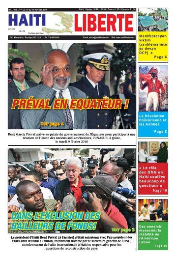 PRÉVAL EN EQUATEUR ! - Haiti Liberte