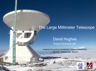 The Large Millimeter Telescope - Berkeley Center for Cosmological ...