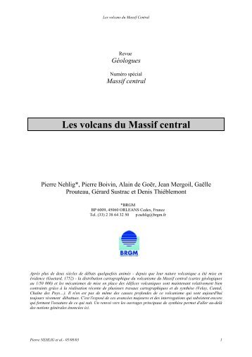Les volcans du Massif Central ( Revue Géologues). - BRGM
