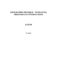 géographie physique : tendances, processus et ... - Cforp.ca