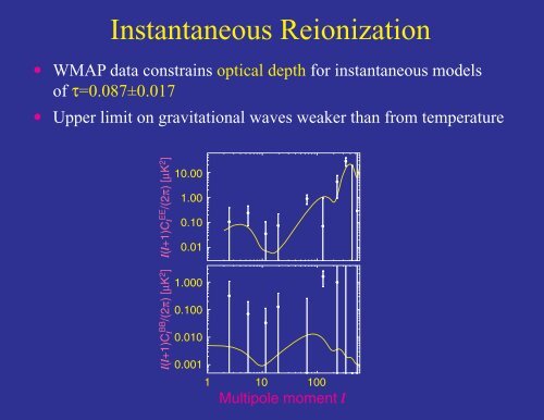 Secondary CMB Anisotropy I: Reionization - Wayne Hu's Tutorials