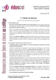 Géographie 6e Habiter les littoraux - Ministère de l'Éducation ...