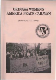 okinawa women's america peace caravan - Barnard Center for ...