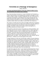 Terrorism as a Strategy of Insurgency - Diplomatic Institute