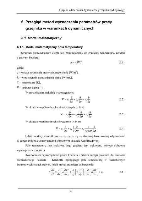 Cieplne właściwości dynamiczne grzejnika podłogowego