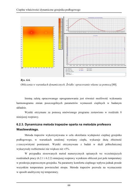 Cieplne właściwości dynamiczne grzejnika podłogowego