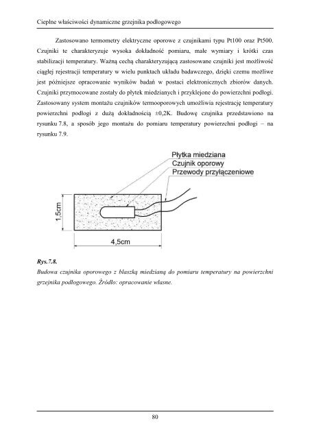 Cieplne właściwości dynamiczne grzejnika podłogowego