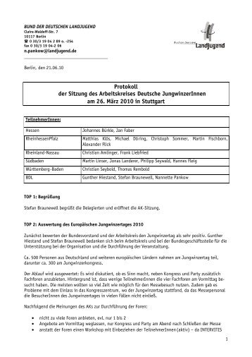 AK_Wein_Protokoll_26.3.2010.pdf - Bund der Deutschen Landjugend