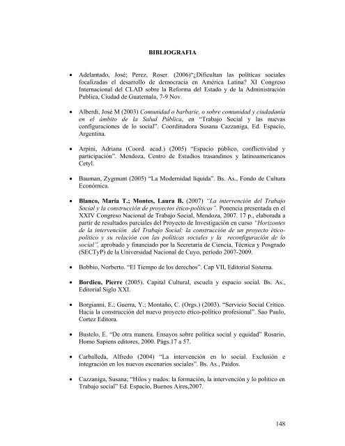 Informe Final Proyecto de Investigación 2007-2009 - Biblioteca ...