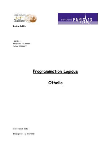 Devoir de Programmation Logique : Othello - ROUSSET Yohan