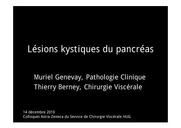 Néoplasie kystique mucineuse - Chirurgie viscérale