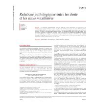 Relations pathologiques entre les dents et les ... - Belbacha Dental