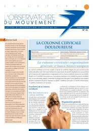 la colonne cervicale douloureuse - Observatoire du Mouvement