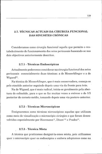 conceitos actuais do tratamento cirúrgico das sinusites crónicas