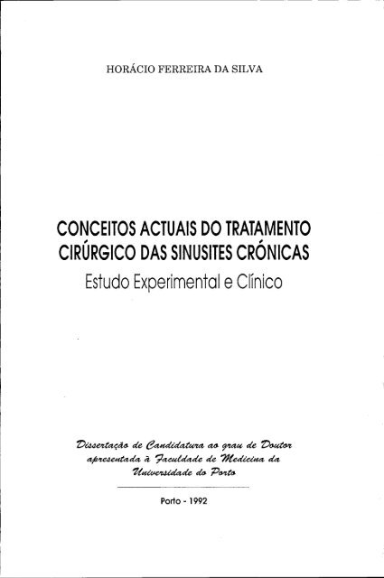 conceitos actuais do tratamento cirúrgico das sinusites crónicas