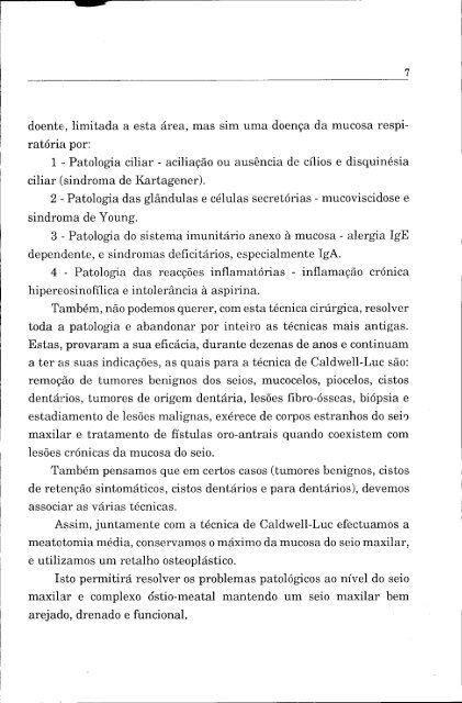 conceitos actuais do tratamento cirúrgico das sinusites crónicas