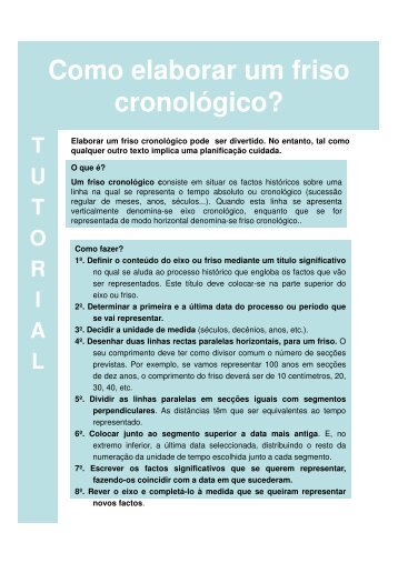 Como elaborar um friso cronológico?