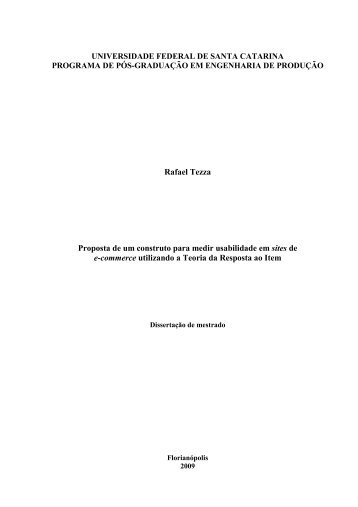 Proposta de um construto para medir usabilidade em ... - eGov UFSC