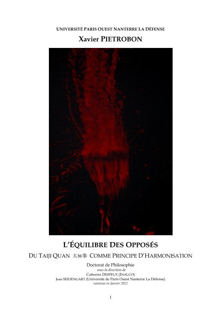 Xavier Pietrobon L Equilibre Des Opposes Portail
