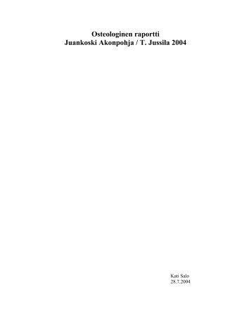 Luuanalyysi 2004 (pdf, 114 kt) - Mikroliitti Oy
