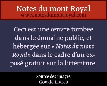 Nouvelle Traduction. - Notes du mont Royal