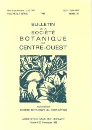 voir Bulletin - Société Botanique du Centre-Ouest