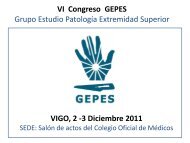 VI Congreso GEPES Grupo Estudio Patología Extremidad ... - Sogacot