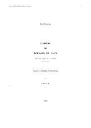 CAHIERS DE BERNARD DE CAUX - Jean Duvernoy