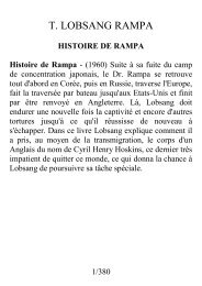 Histoire de Rampa (1960) - Lobsang Rampa