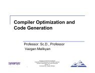 Compiler Optimization and Code Generation