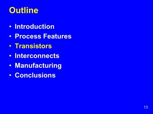 Intel 45nm Process Overview - UCSB CAD & Test