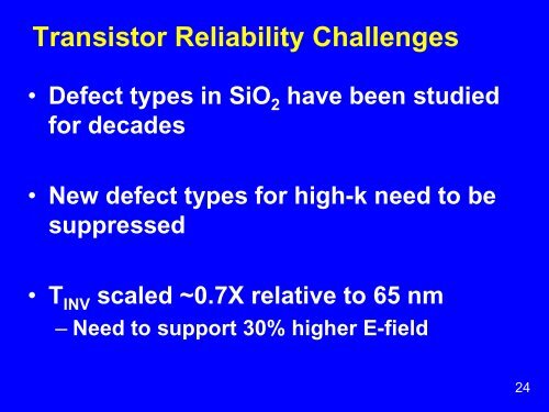 Intel 45nm Process Overview - UCSB CAD & Test