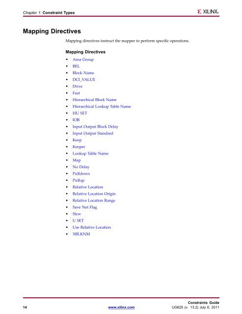 Xilinx Constraints Guide