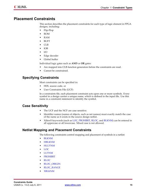 Xilinx Constraints Guide