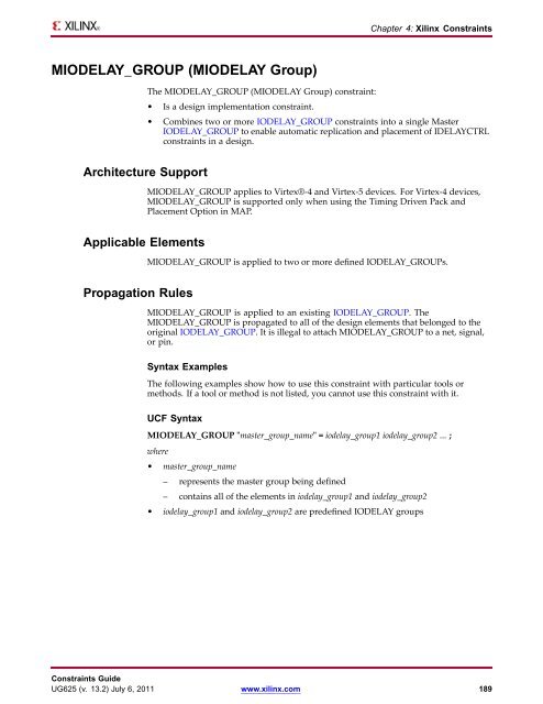 Xilinx Constraints Guide