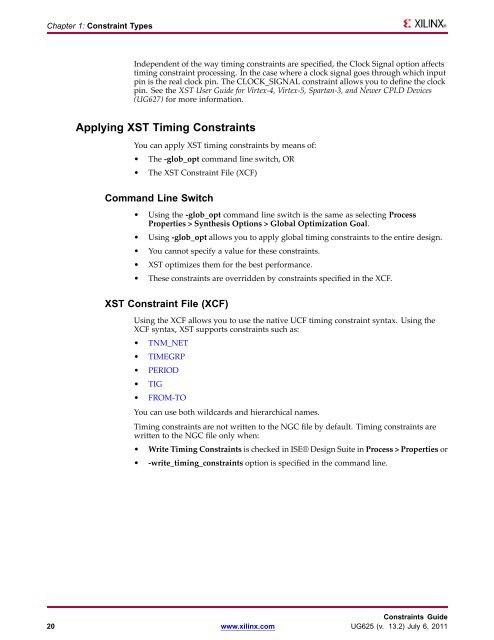 Xilinx Constraints Guide