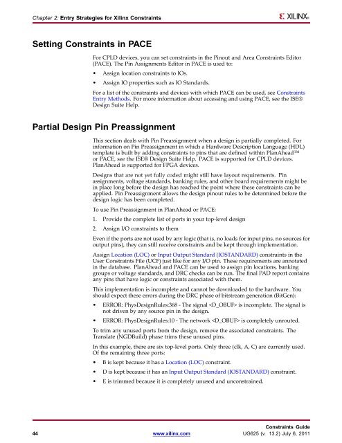 Xilinx Constraints Guide