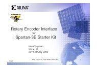 Rotary Encoder Interface Spartan-3E Starter Kit