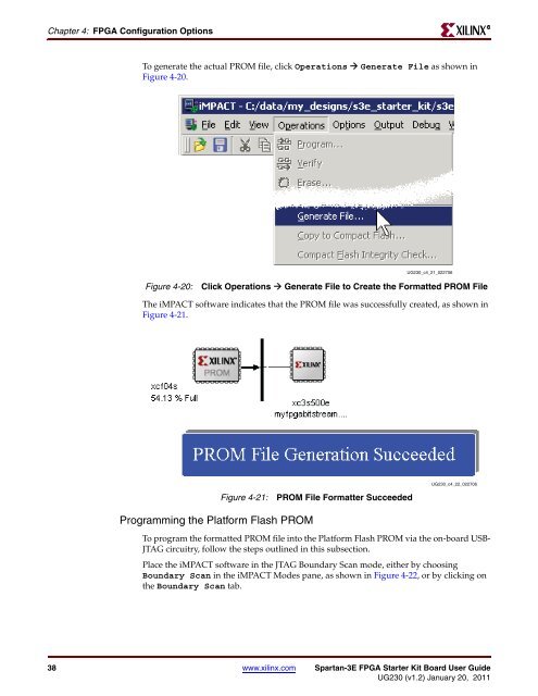 Xilinx UG230 Spartan-3E FPGA Starter Kit Board User Guide