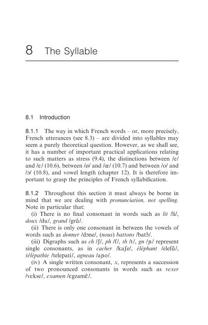 An Introduction to French Pronunciation