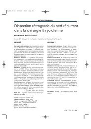 Dissection rétrograde du nerf récurrent dans la chirurgie thryoidienne