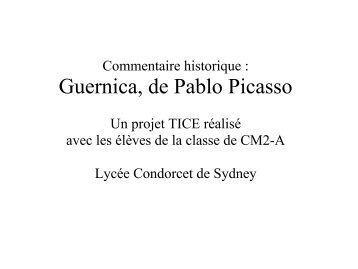 Projet CM2-A - Guernica - Lycée Condorcet