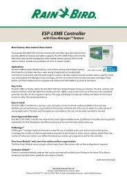 ESP-LXME Controller with Flow Manager™ feature - Rain Bird