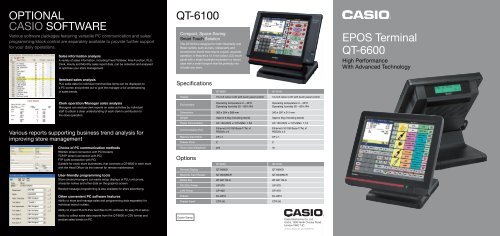 OPTiOnAL CAsiO QT-6100 ePOs Terminal -