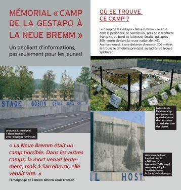 mémorial « camp de la gestapo à la neue bremm - Gestapolager ...