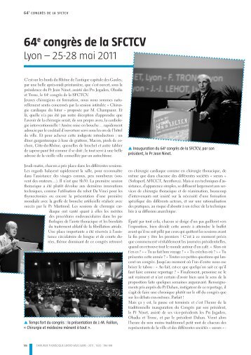 64e congrès de la SFCTCV