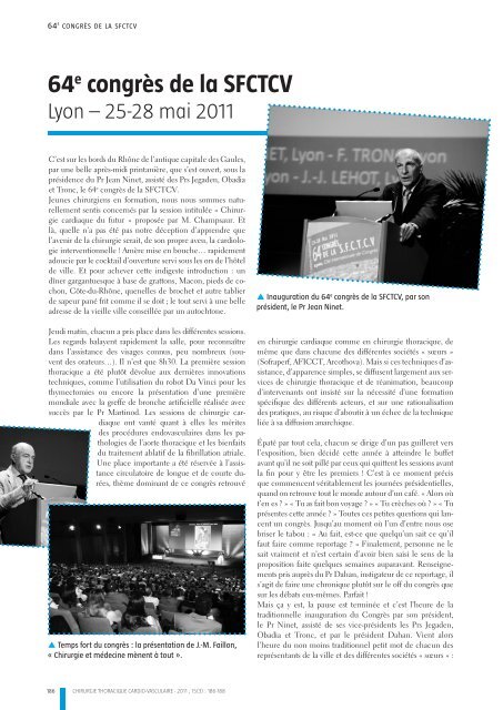 64e congrès de la SFCTCV