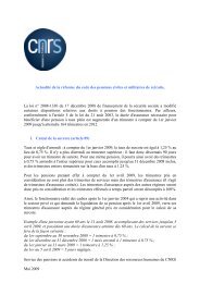 Service des pensions et accidents du travail de - DGDR - CNRS
