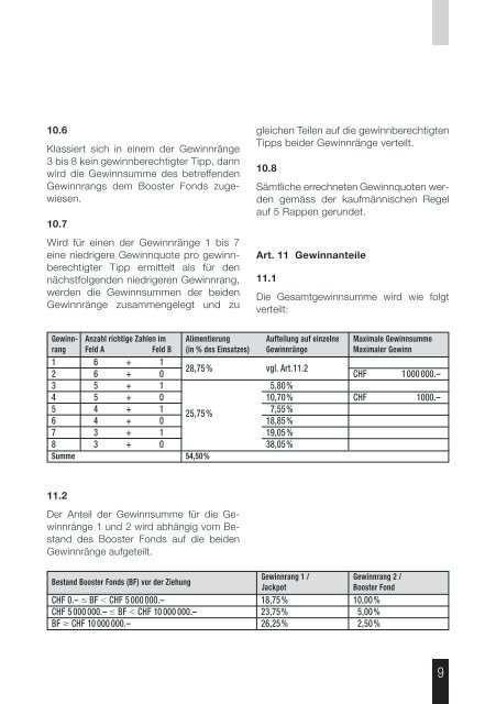 Teilnahmebedingungen Swiss Lotto (pdf) - Swisslos